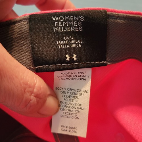 UNDER ARMOUR NEW HOT PINK BASEBALL HAT CAP W/ CAMO UA LOGO ONE SIZE SNAPBACK - Picture 10 of 11