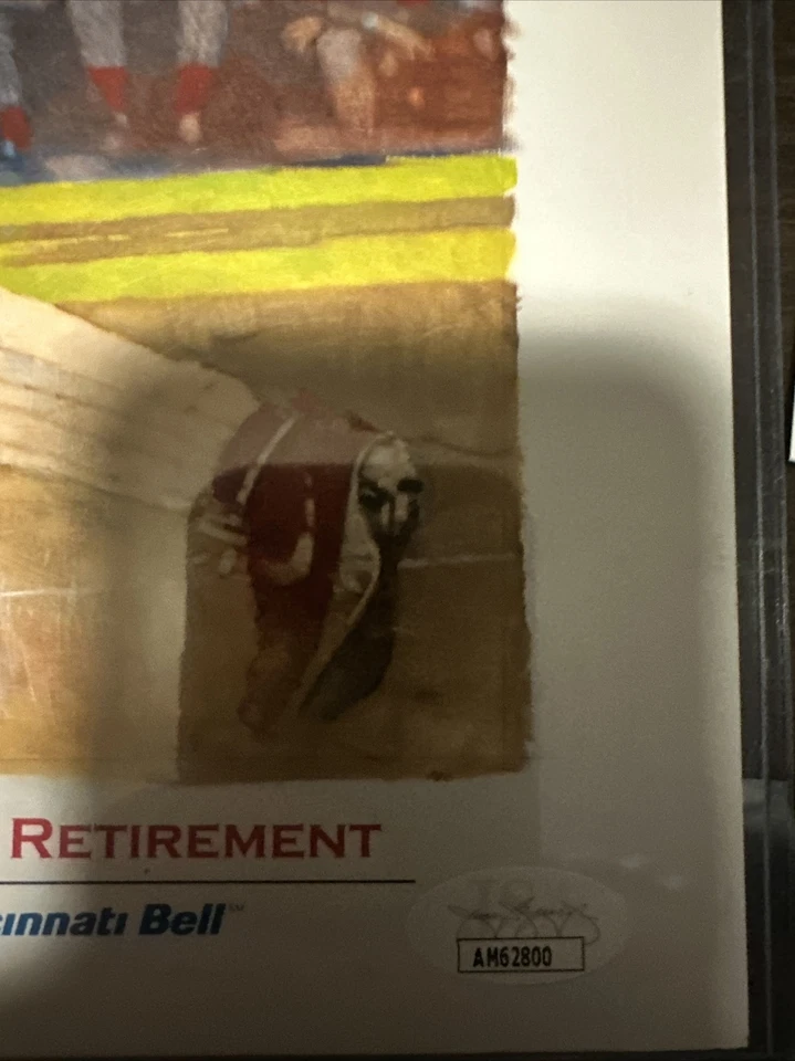 Barry Larkin Signed Auto 8.5 X 11 SGA Retirement Print Reds JSA Autograph Rare - Image 2 of 4