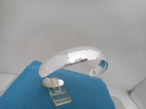 James Avery Sterling Silver Retired Davina Hammered Cuff Bracelet - Size 6