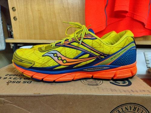 Men's sz 13 Saucony Breakthru Yellow Blue Orange Athletic Running Shoes - MINT - Bild 2 von 15