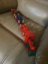 21.5 Long Wooden Train 7 Pieces Wooden Train Set