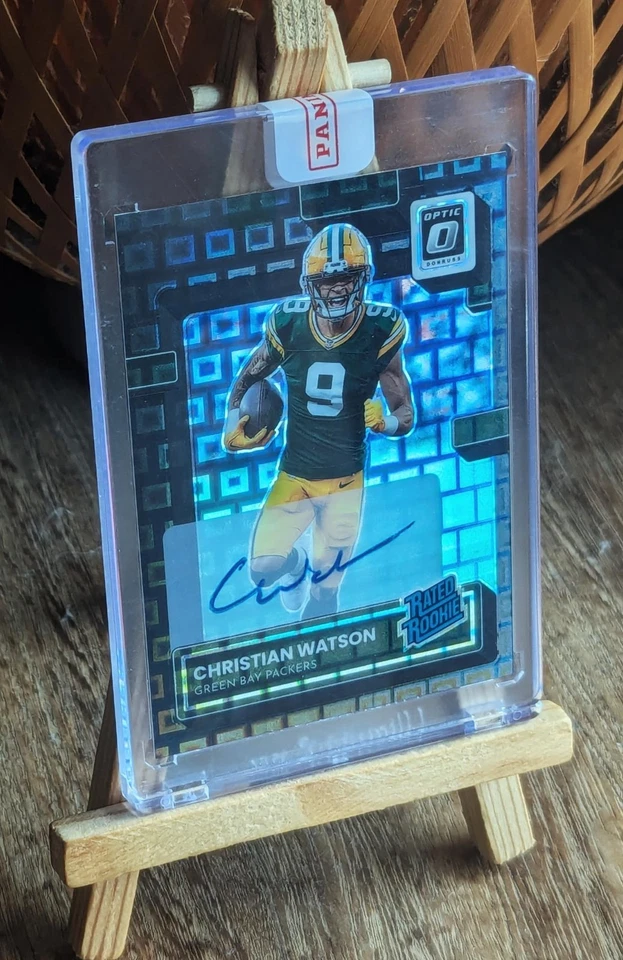 2022 Donruss Optic Кристиан Уотсон рейтинг дебютант черный Pandora Auto RC /25 - Изображение 2 из 3