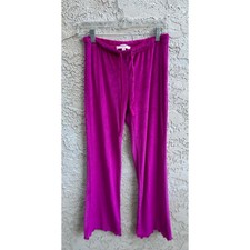 Juicy Couture Pink Velour Rhinestone Logo Sleep Lounge Pants Small