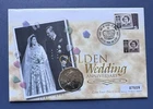 1997 Australian 50c Coin Cover QEII Golden Wedding Anniv. 07609.