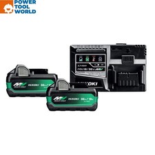 HiKOKI UC18YSL3JHZ MULTI VOLT Battery Starter Kit Inc 2x 18v 5.0Ah / 36v 2.5A...