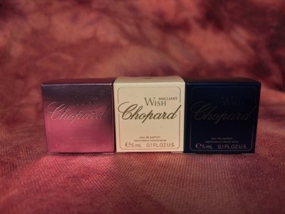 Chopard Wish & Brilliant Wish Eau de Parfum Miniature Lot 3x 5 mL w/ Boxes