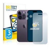 3X Panzerfolie Schutzglas Apple Iphone 14 Pro (Display+Kamera) Displayschutz