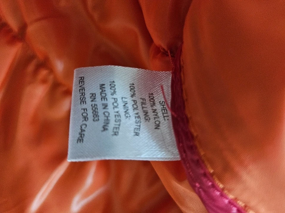 Венеция-Милан розовый и оранжевый итальянский пуховик жилет размер большой - Изображение 4 из 4