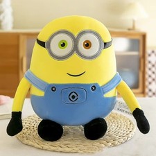 Minions Plush Toy Bob Stuart Soft Stuffed Doll Movie Character Kids Gift 45CM