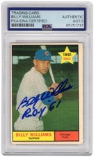 Billy Williams Cards, Rookie Card and Autographed Memorabilia Guide 37