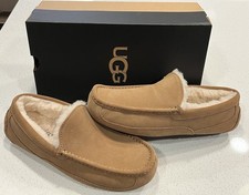 UGG Ascott Slippers Brown Suede Sheepskin Lined US 9 BNIB