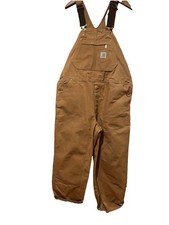 Vintage Carhartt Overalls Mens 40x30 Brown R19 Duck Bib Overalls Canvas Work USA