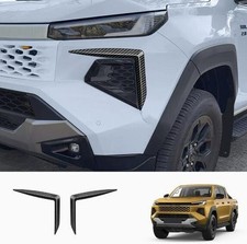 2 PIEZAS para Toyota Hilux 2026 aspecto de fibra de carbono parrilla frontal borde de cejas