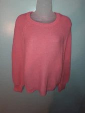 New C&C California Coral Sweater Size L Raglan Sleeve Pullover NWT