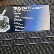 Mikroskop mit Digitalkamera-Okular für PC-Anschluss Traveler