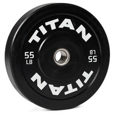 Titan Fitness 55 LB Single Economy Series Black Olympic Bumper Plate