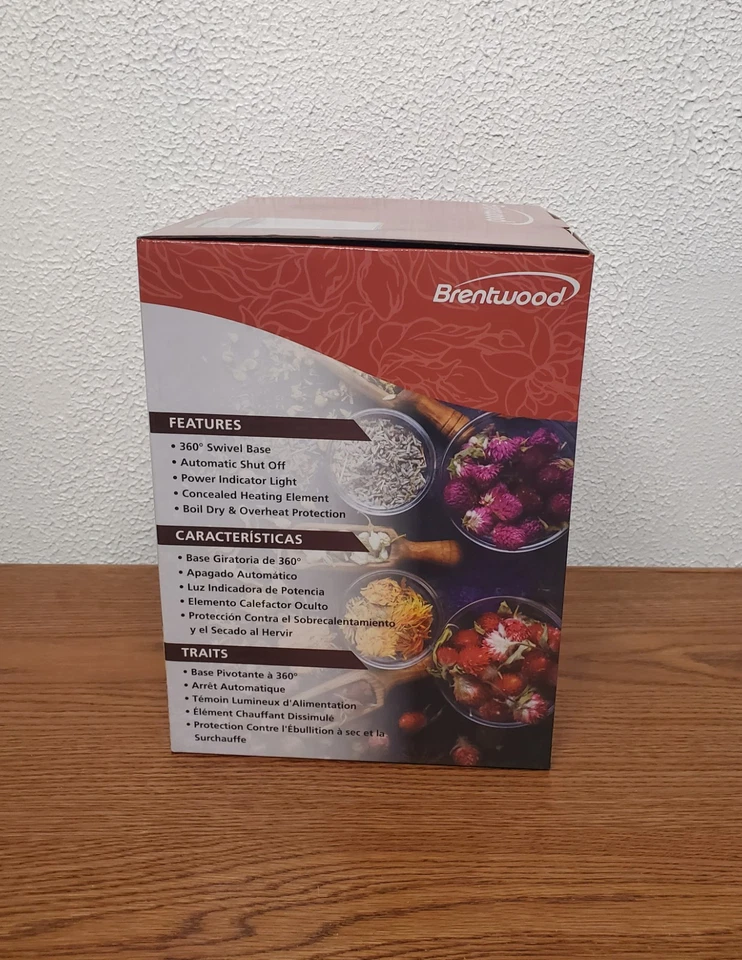 Accesorios de cocina - Hervidor eléctrico de vidrio Brentwood 1,7 L (7 tazas) - Nuevo Foto 2 de 4