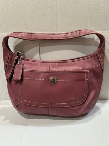 Coach HOBO-GELDBÖRSE GLATTLEDER MAUVE ROSA SILBER HARDWARE 14” BREIT 10” HOCH - Bild 7 von 7