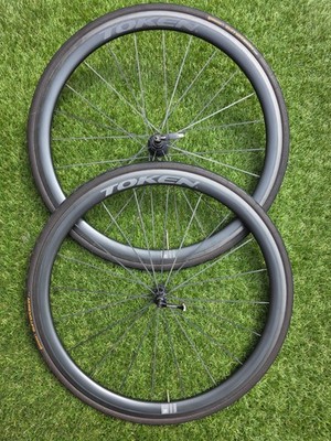 Token Zenith C38 Carbon Laufradsatz, Drahtreifen, Felgenbremse, 11 Spd Nabe, sehr gut!