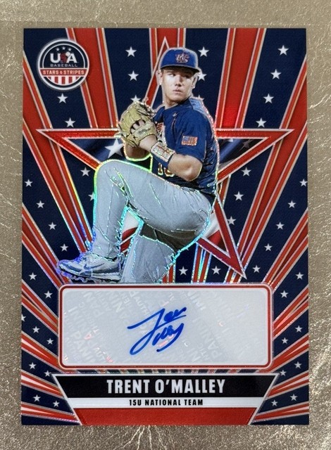 2026 Panini Stars & Stripes Prizm AUTO Red Prizm TRENT O'MALLEY /99