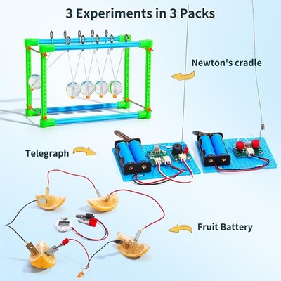 STEM Science Kit 4-Pack Electric Motor Building Experiments Kids 8-12