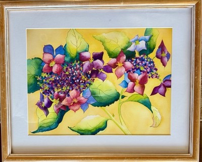 Patricia Nojima, Hydrangea Original Watercolor 