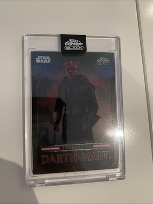 Darth Maul DM-6 Star Wars Chrome Black 2024 Topps 25 Years Of Maul