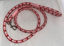 Dog Leash heavy duty 2/3 inch thick Herringbone Pink Nylon Rope 6 feet