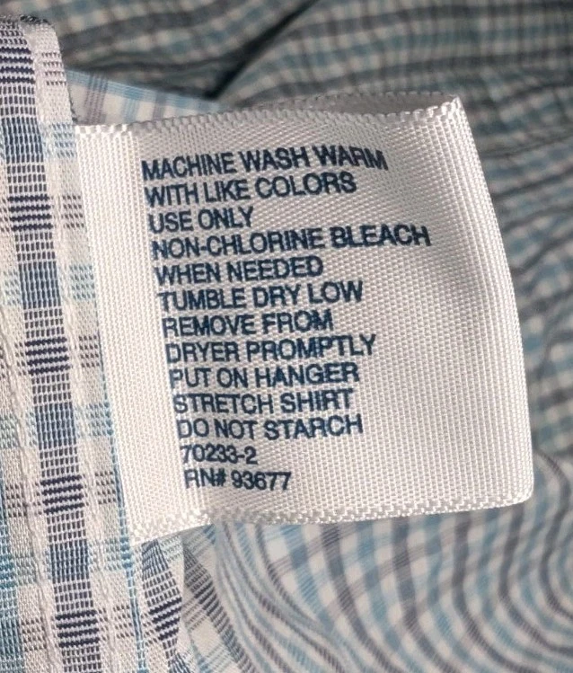 Camisa de vestir STAFFORD Smart Tech azul a cuadros para hombre grande 16/16,5-32/33 ajuste regular Foto 4 de 4