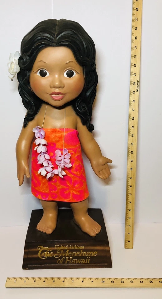 United Airlines The Menehune of Hawaii Promo  Figure Advertising Display Luau - Image 2 of 4