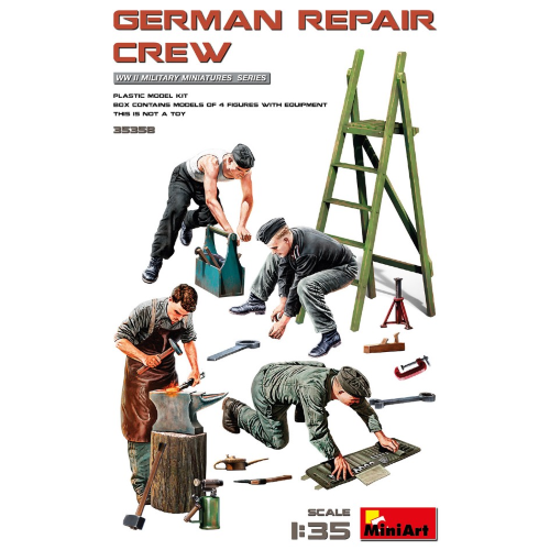 German Repair Crew Kit 1:35 Miniart Kit Figure Militari -D- Neues Modell-image