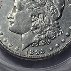 1893-P MORGAN $1 Dollar Silver Coin ~ ANACS Certified EF45 Detls ~ RARE Key Date — photo 6