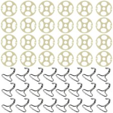 Moicstiy 48Pcs Car Seat Cover Plum Plate Metal Hooks, 24Pcs Beige 48 Pcs 