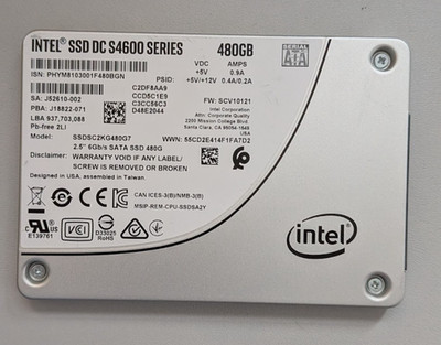 Intel DC S4600 SSD 480GB 2.5'' SATA III 6Gbs Enterprise AES Power Loss Festplatte