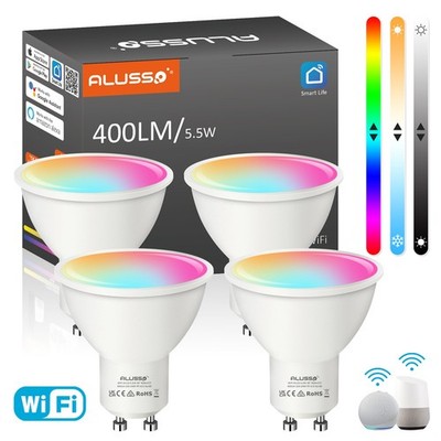 1-8X WiFi Smart GU10 LED RGB CCT Birne Dimmbar Leuchtmittel Alexa Google Home