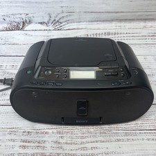 Sony ZS-S2iP CD Player AM-FM Radio iPod Dock Boombox CDR RW Playback Black