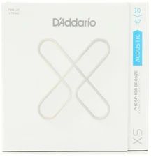 D'Addario XSAPB1047-12 XS Phosphor Bronze Coated Acoustic Guitar Strings -