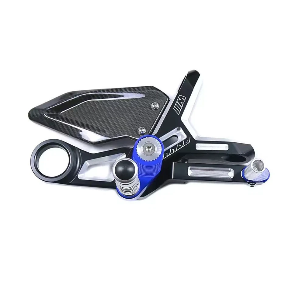 Juego de estriberas traseras ajustables de fibra de carbono de aluminio para BMW S1000RR M1000RR  Foto 4 de 4