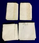 Bundle 4 Vintage Retro Bolster Pillowcases Embroidered White Work #VJ