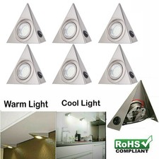 Mains LED Under Cabinet Lights Kitchen Cupboard Shelf Triangle Light Unit Lamp