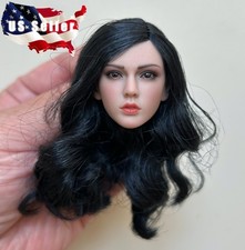1/6 Female Head Sculpt Curly Black Hair For 12" PHICEN Hot Toys TBLeague Figure