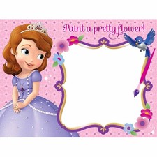 Sofia First Disney Princess Enchancia Birthday Party Favor Water Paint Boards