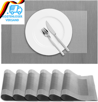 6Er-Set Platzsets Abwaschbar – Tischsets Abwaschbar, Platzdeckchen HitzebestäNdi