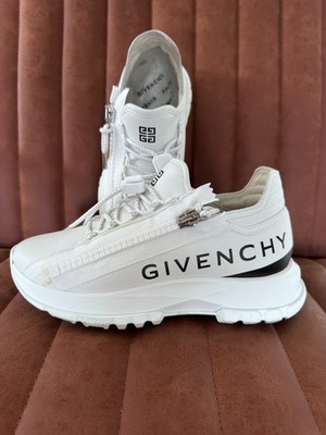 Givenchy White Leather Logo Side Zip Sneakers Women US 6 EU 36 Designer
