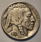 Nicer low mintage 1937 D Buffalo Head Nickel