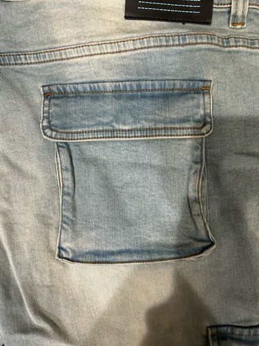 Serenade Jeans Herren Gr. 42 Cybercloud Cargo Punk Taschen Blau Streetwear - Bild 11 von 12