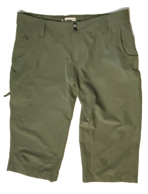 Alpine Design Womens Long Shorts Sz 14 Green Capri Polyester Stretch
