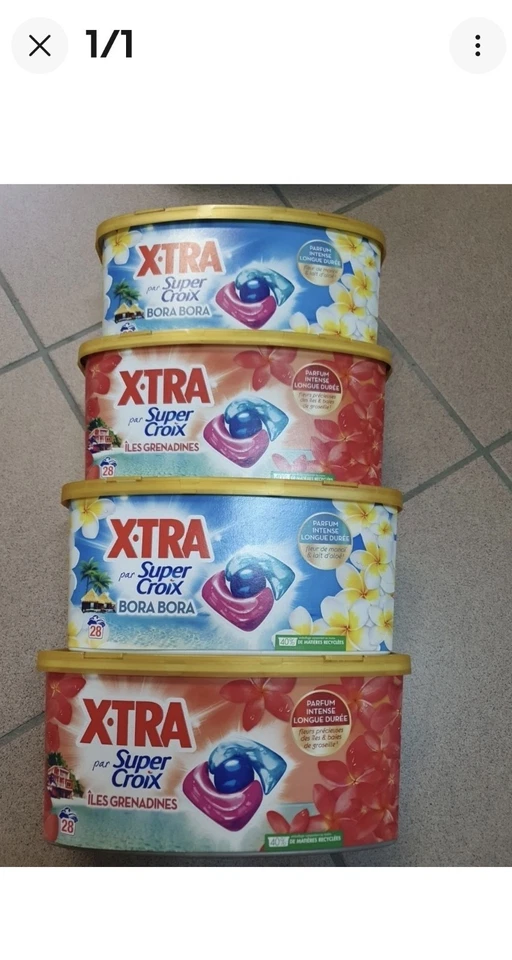 112 capsules Lessive super Croix XTRA - Bora bora -Iles Grenadines - Photo 1/1
