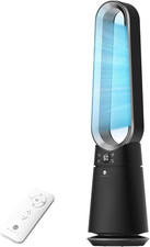 ULTTY Bladeless Tower Fan for Bedroom, 20 Speeds 3 Modes, Standing Fan with Remo