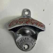 Vintage Coca Cola Wall Mount Metal Bottle Opener Starr "X" Brown Co. Made in USA